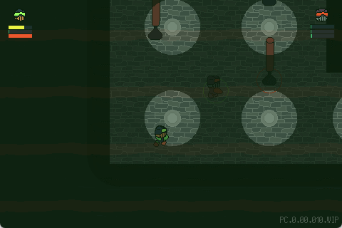 The anxiety meter rising as the player moves erratically, slowing movement