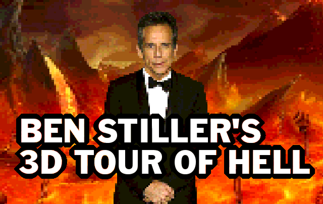 Promotional art for Ben Stiller's 3D Tour of Hell
