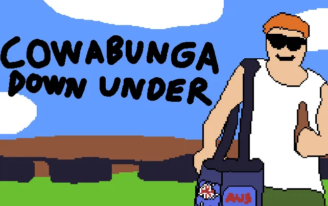 Promotional art for Cowabunga Down Under